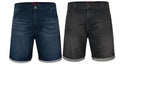 Kam Mens Big Size Stretch Denim Shorts (Cougar) in Size 40-60