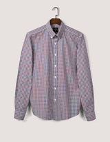 Easy Care Casual Check Shirt - Navy