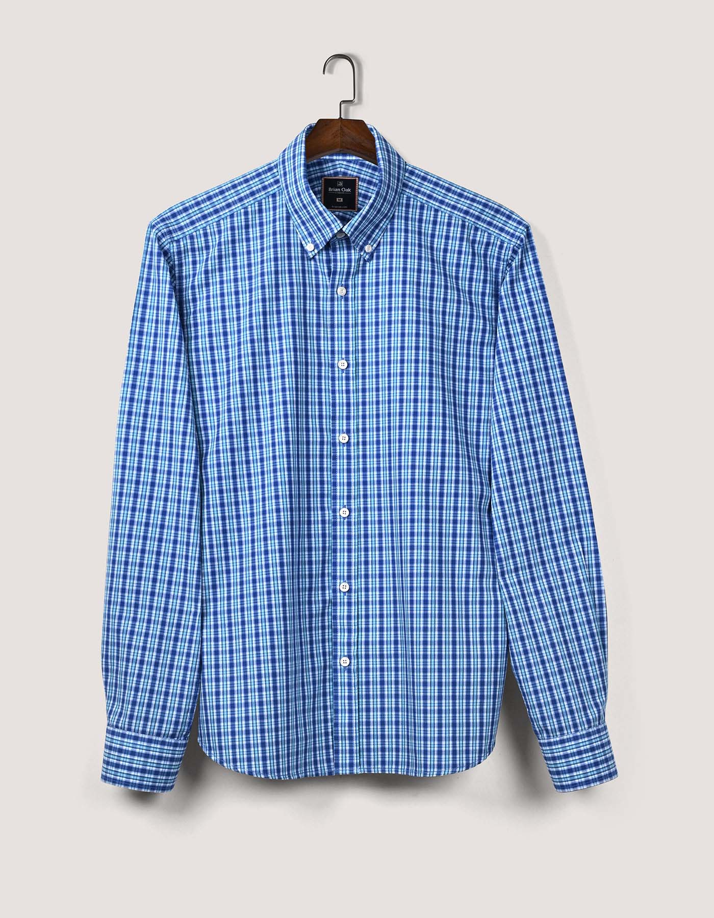 Sky Blue Casual Check Shirt