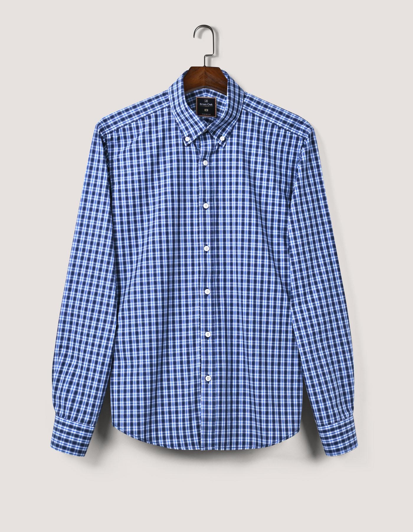 Navy Blue Casual Check Shirt
