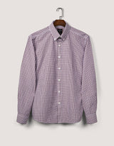 Maroon Casual Check Shirt