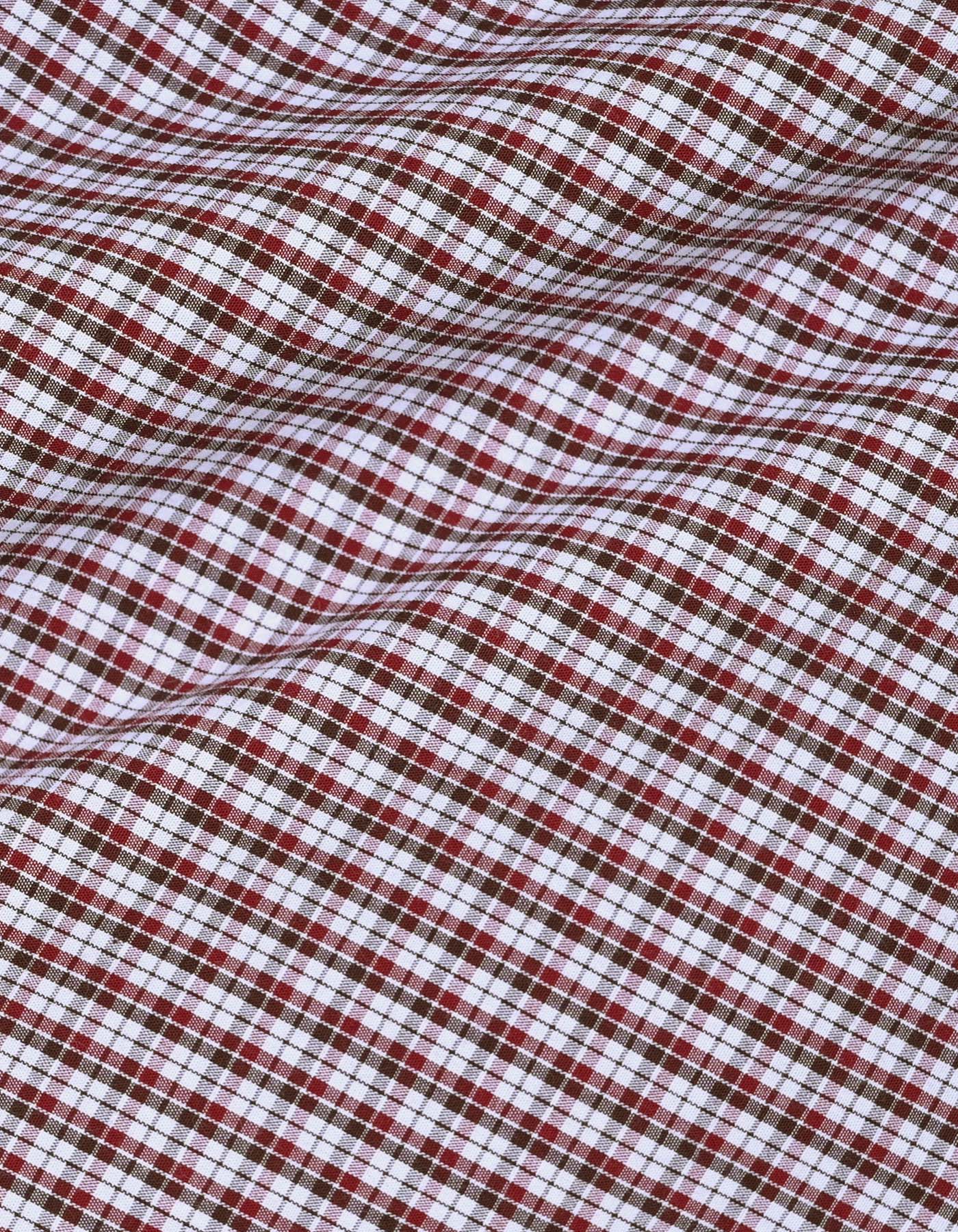 Maroon Casual Check Shirt