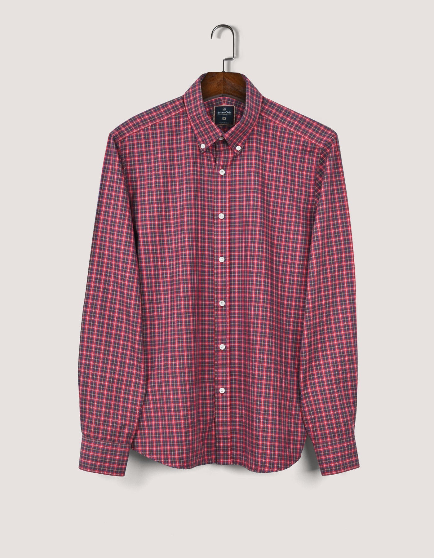 Easy Care Casual Red Check Shirt
