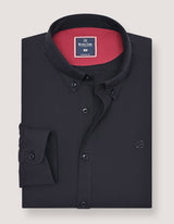 Black Long Sleeve Button Down Casual Shirt