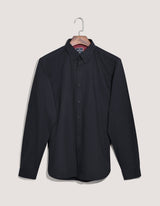 Black Long Sleeve Button Down Casual Shirt