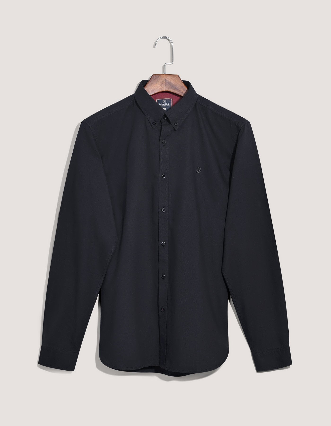 Black Long Sleeve Button Down Casual Shirt