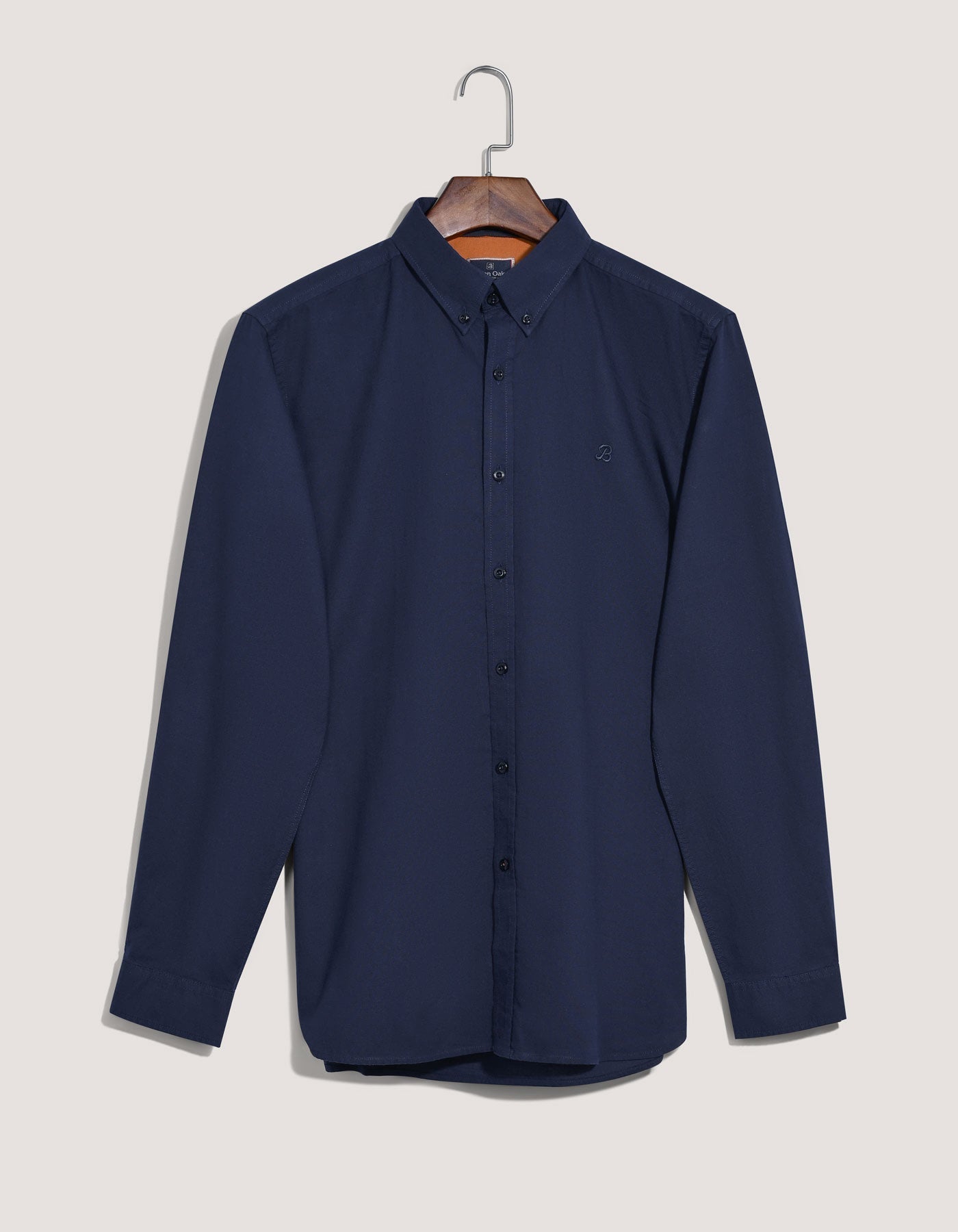 Navy Long Sleeve Button Down Casual Shirt