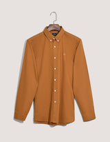 Rust Long Sleeve Button Down Collar Shirt