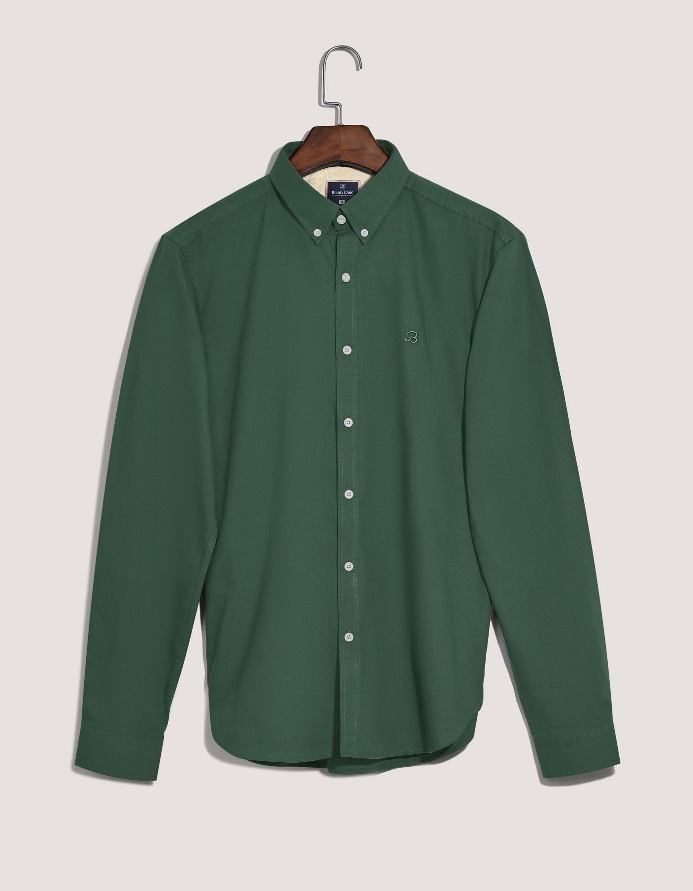 Dark Green Long Sleeve Button Down Casual Shirt