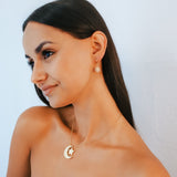Cherish To The Moon & Back Necklace | 18k Gold Plated