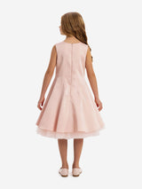 DRESS & Fleur Girls Dress with Removable Cape in Pink