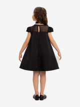 DRESS & Fleur Girls Dress with Flower Choker in Black