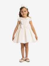 DRESS & Fleur Baby Girls Dress with Headband in White