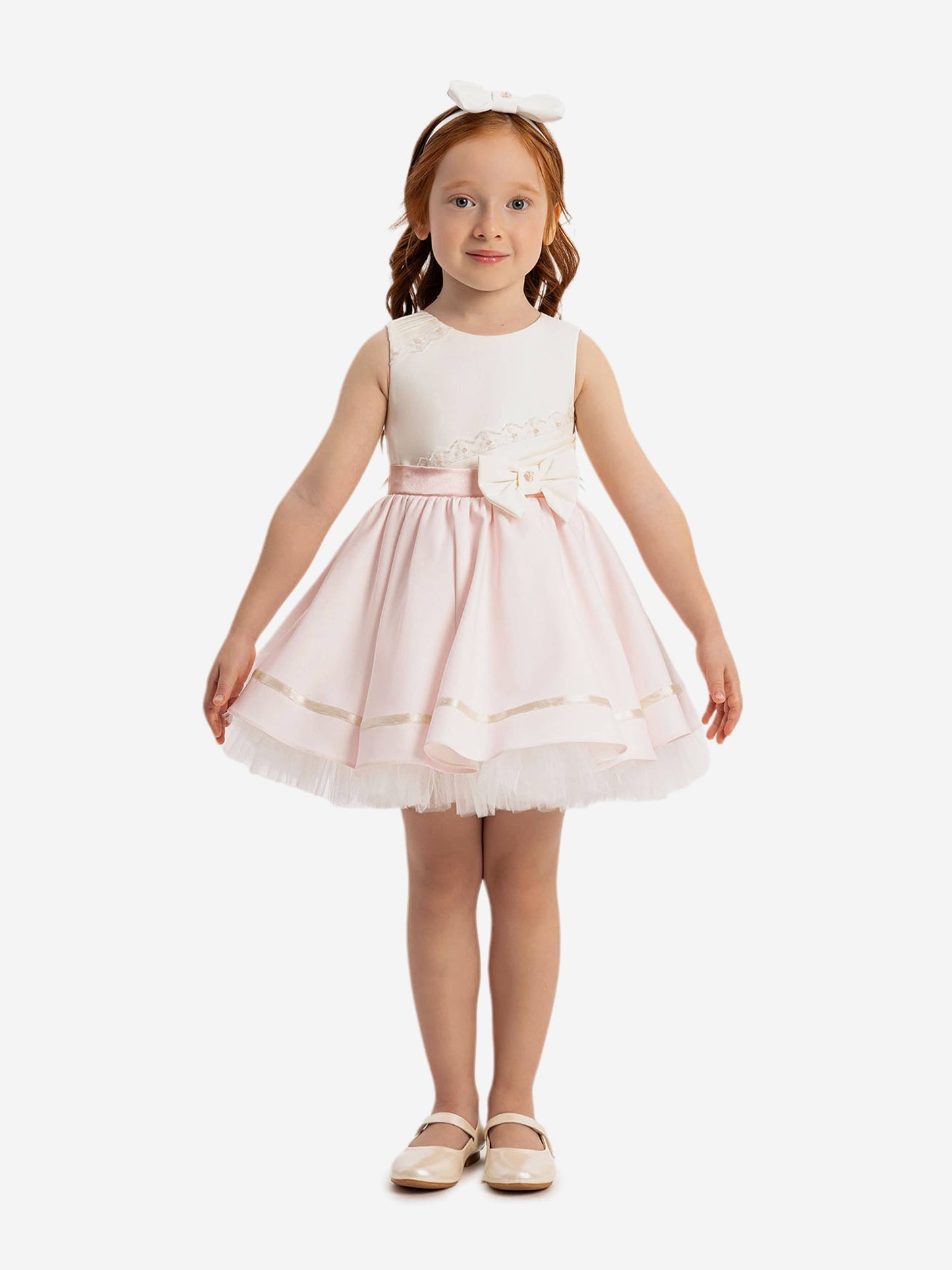 DRESS & Fleur Baby Girls Dress with Headband in Pink