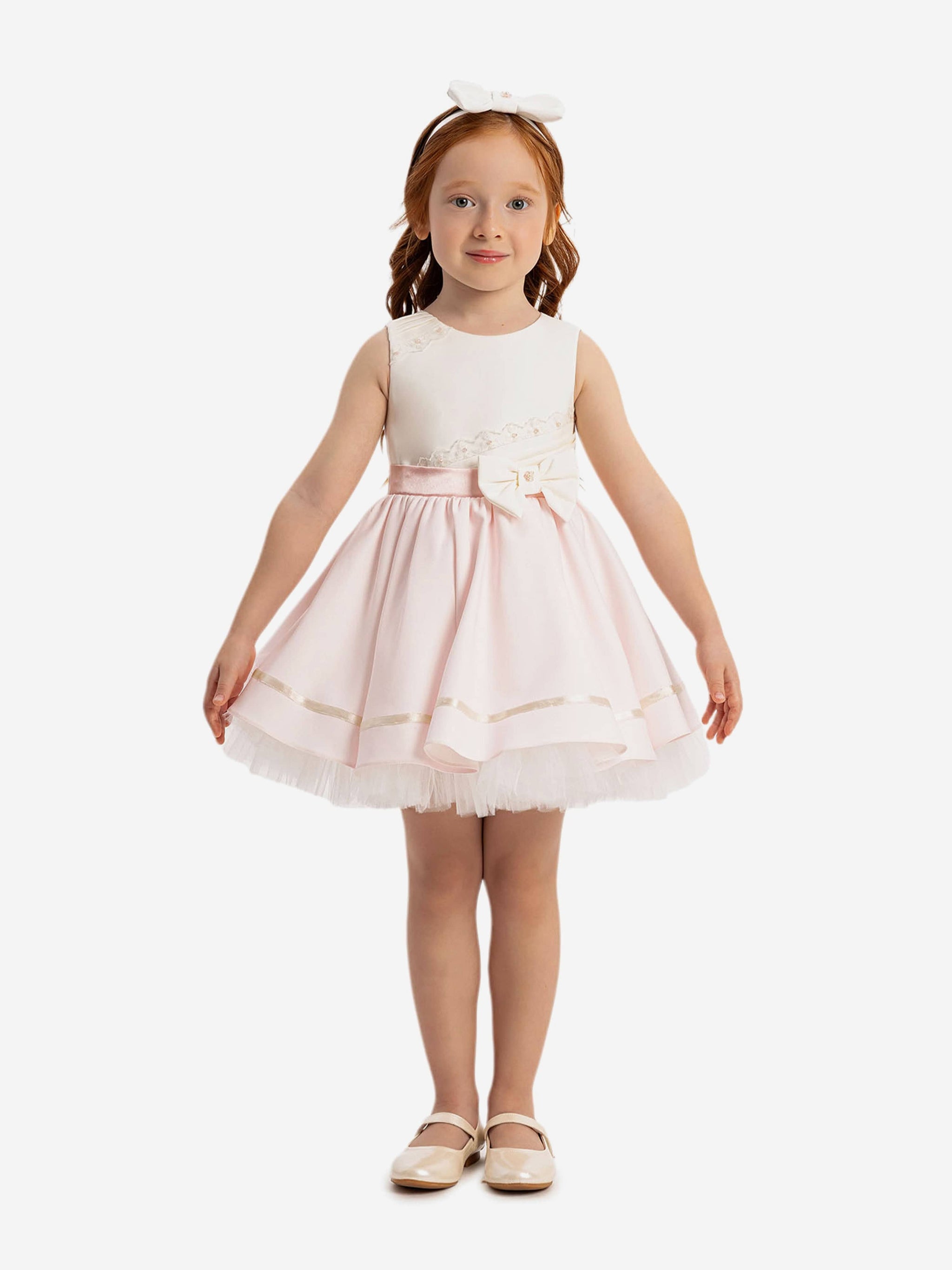 DRESS & Fleur Baby Girls Dress with Headband in Pink