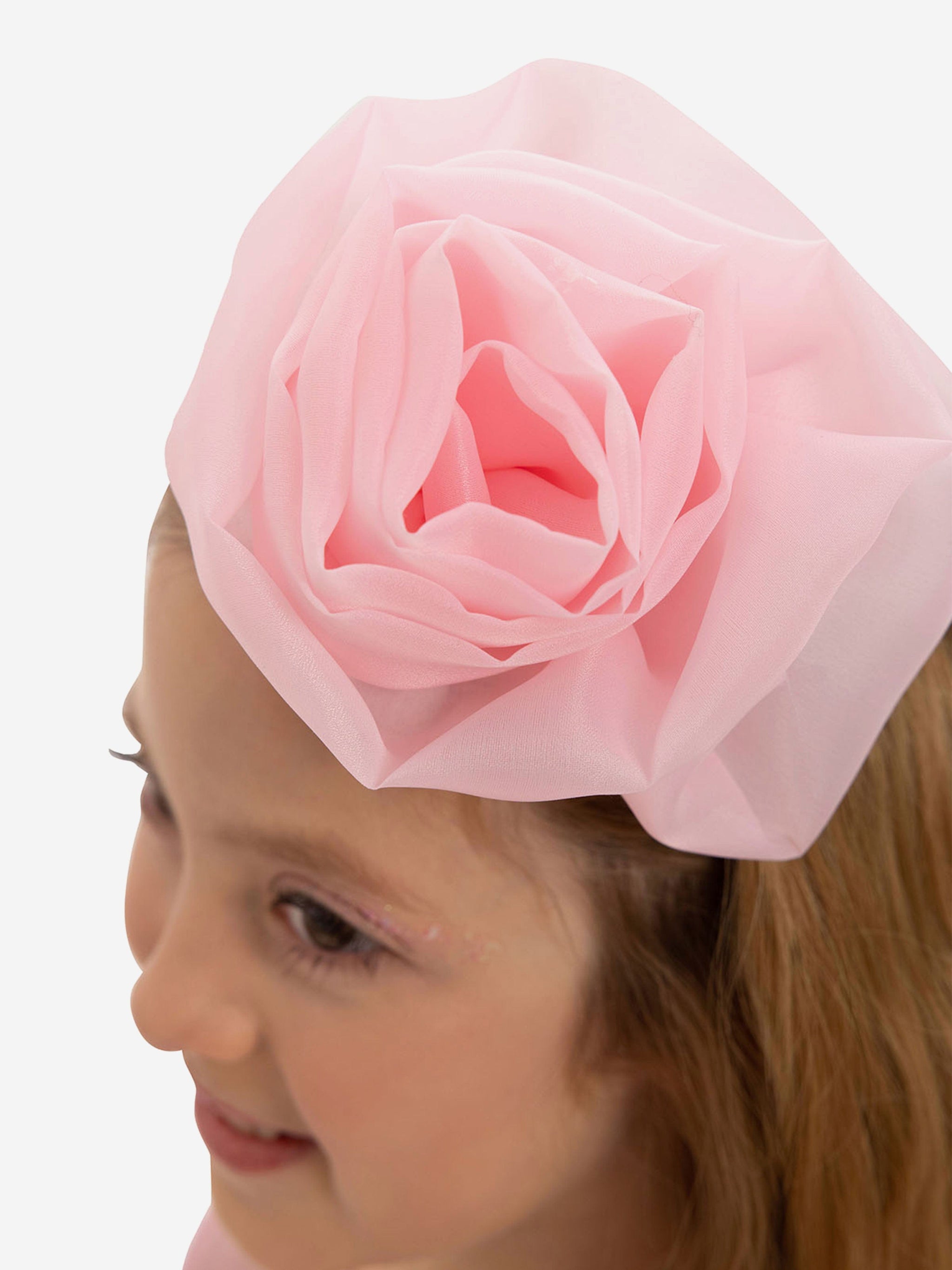 DRESS & Fleur Girls Dress with Headband in Pink