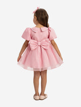 DRESS & Fleur Baby Girls Pearl Detail Dress with Headband in Pink