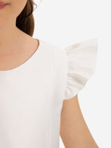 DRESS & Fleur Girls Dress with Matching Floral Bag in White