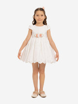 DRESS & Fleur Baby Girls Dress with Headband in White