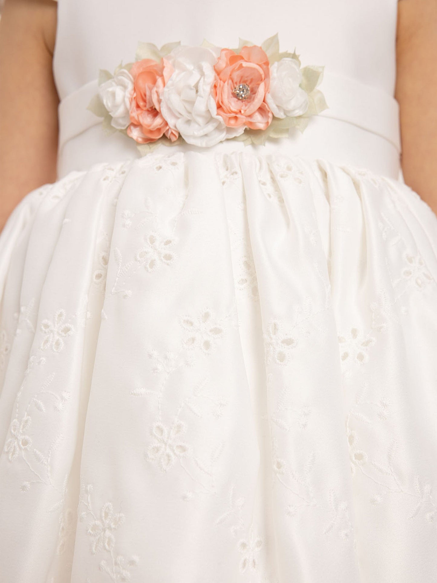 DRESS & Fleur Baby Girls Dress with Headband in White