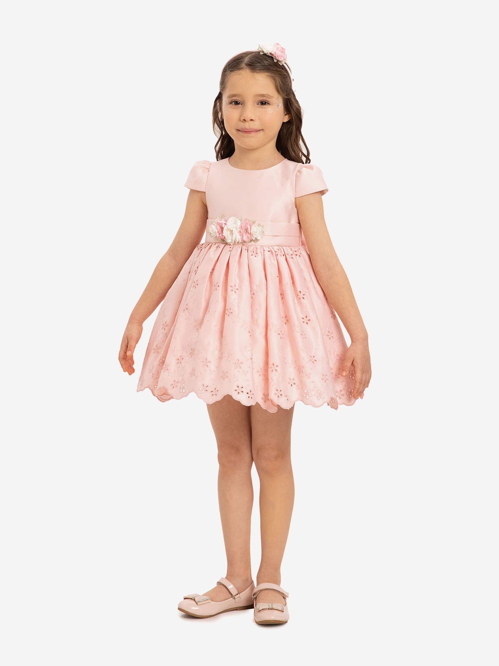 DRESS & Fleur Baby Girls Dress with Headband in Pink