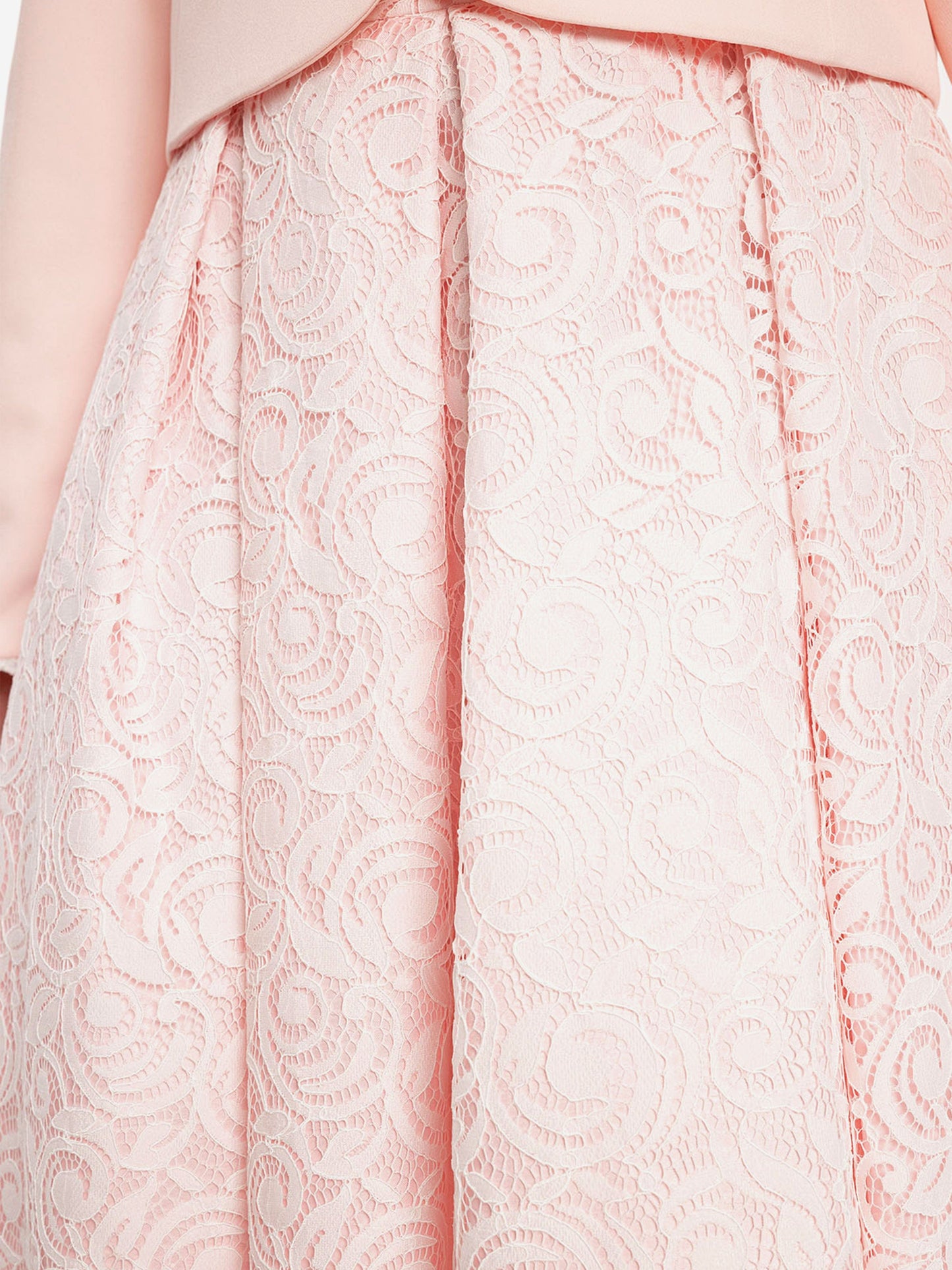 DRESS & Fleur Girls Lace Dress with Bolero in Pink