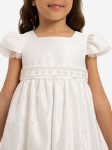 DRESS & Fleur Girls Dress with Matching Bag in White