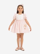 DRESS & Fleur Baby Girls Dress Set with Teddy Bear in Pink