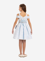 DRESS & Fleur Girls Dress with Bag and Belt in Blue