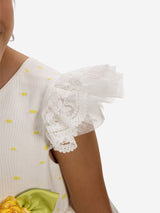 DRESS & Fleur Girls Dress with Headband in Yellow
