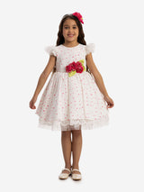 DRESS & Fleur Girls Dress with Headband in Pink