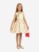 DRESS & Fleur Girls Cherry Dress with Matching Bag in Yellow