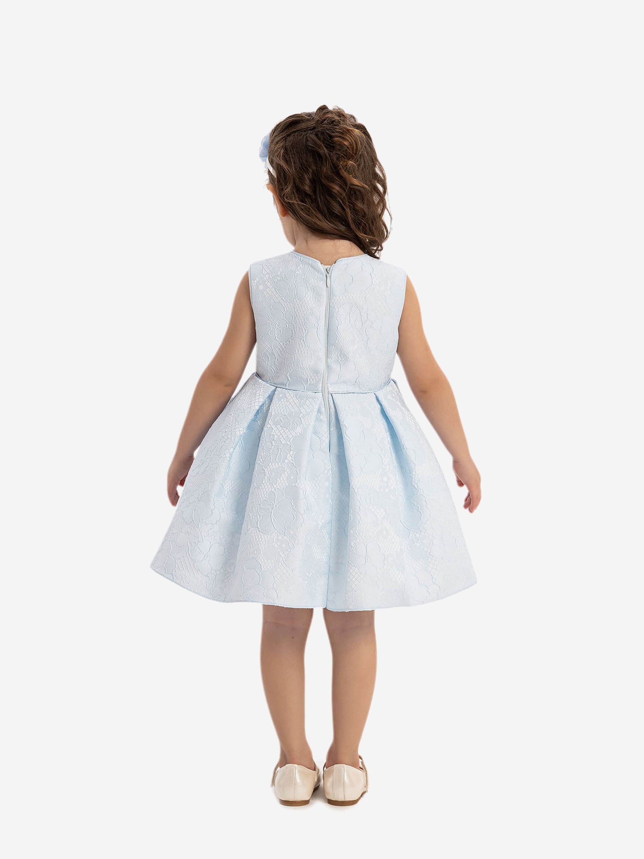 DRESS & Fleur Baby Girls Flower Dress in Blue