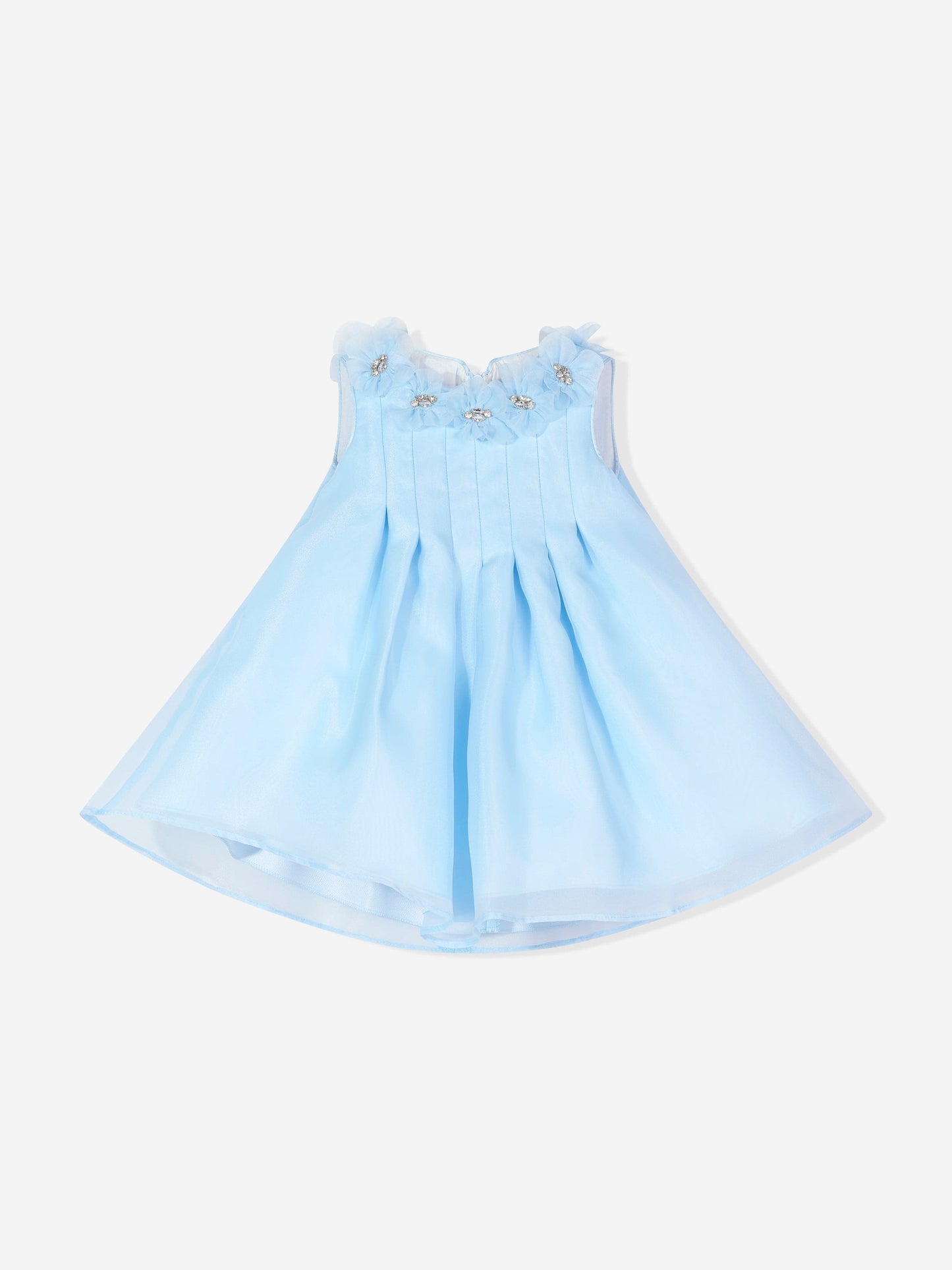 DRESS & Fleur Baby Girls Occasion Dress with Headband in Blue