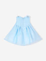 DRESS & Fleur Baby Girls Occasion Dress with Headband in Blue