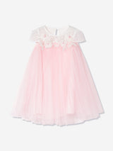 DRESS & Fleur Girls Flower Occasion Dress with Headband in Pink