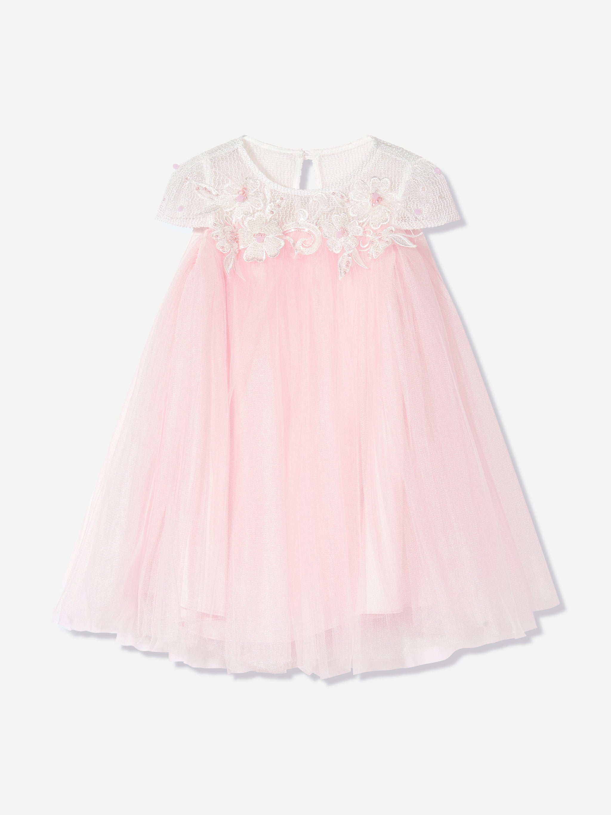 DRESS & Fleur Girls Flower Occasion Dress with Headband in Pink