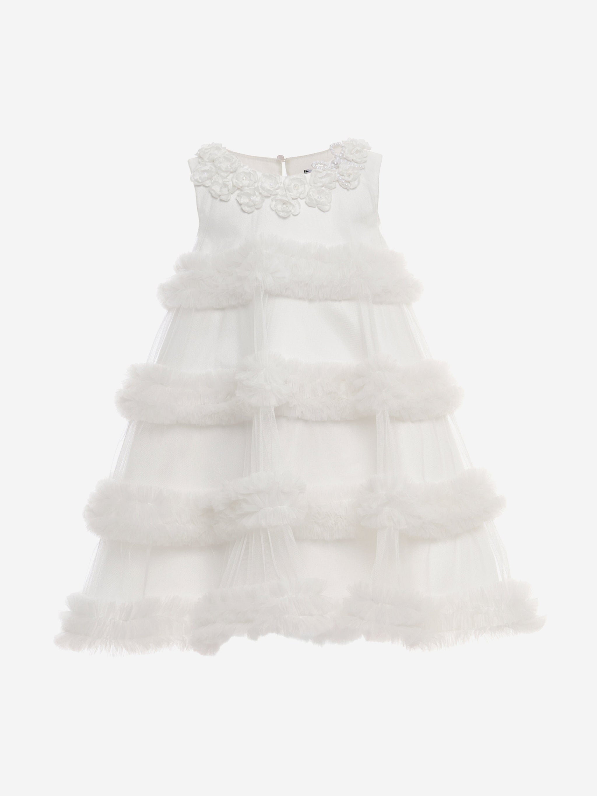 DRESS & Fleur Girls Occasion Dress with Headband in Ivory