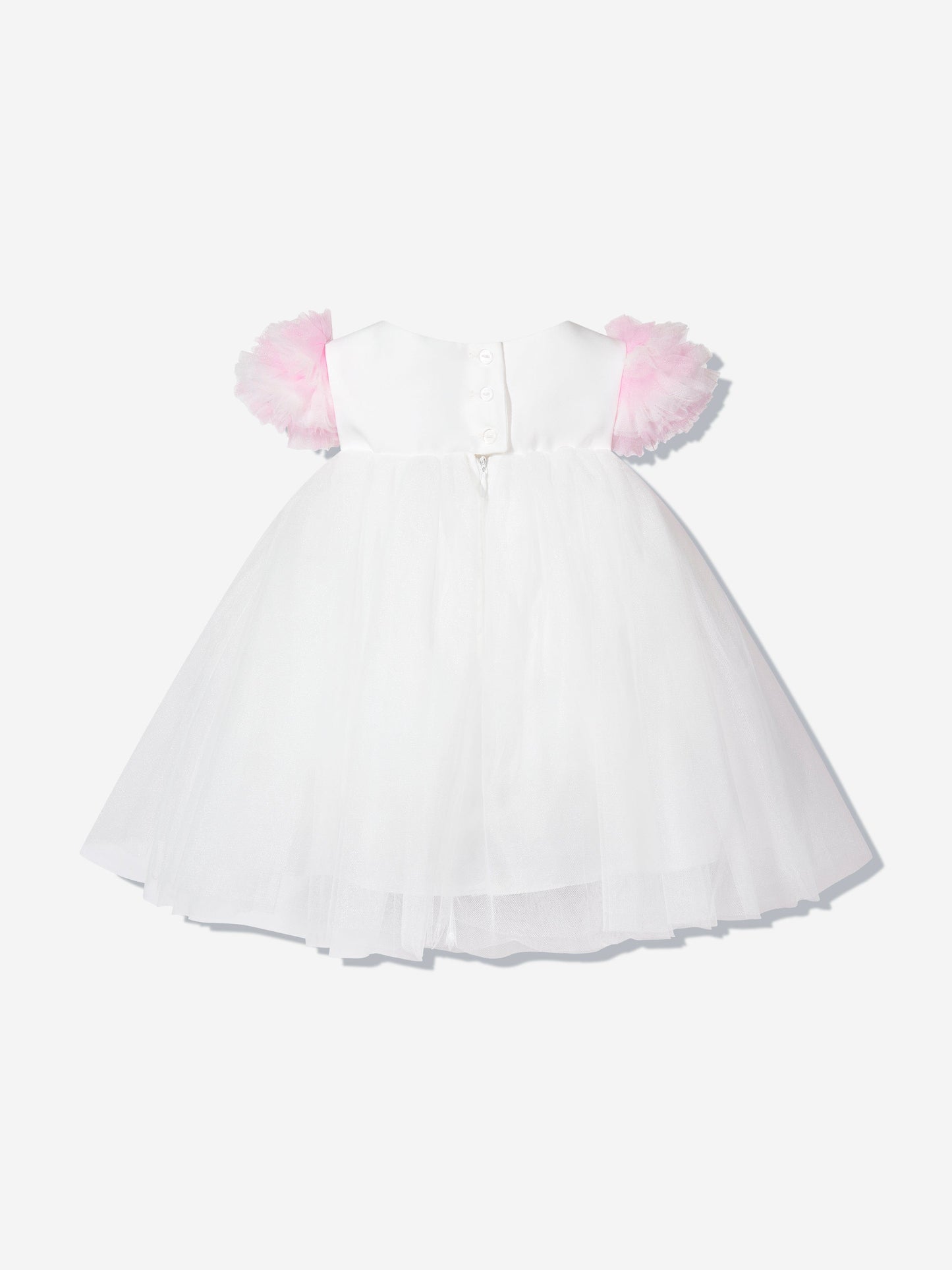 DRESS & Fleur Baby Girls Occasion Dress with Headband in Ivory