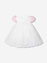 DRESS & Fleur Baby Girls Occasion Dress with Headband in Ivory
