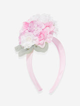 DRESS & Fleur Girls Flower Occasion Dress with Headband in Pink