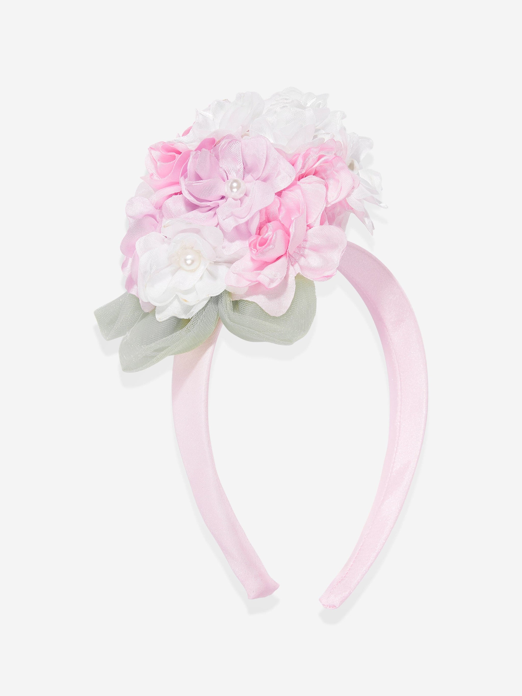 DRESS & Fleur Girls Flower Occasion Dress with Headband in Pink
