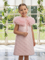 DRESS & Fleur Girls Occasion Dress and Cape Set in Pink
