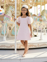 DRESS & Fleur Girls Flower Occasion Dress with Headband in Pink