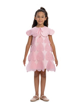 DRESS & Fleur Girls Heart Occasion Dress and Cape Set in Pink