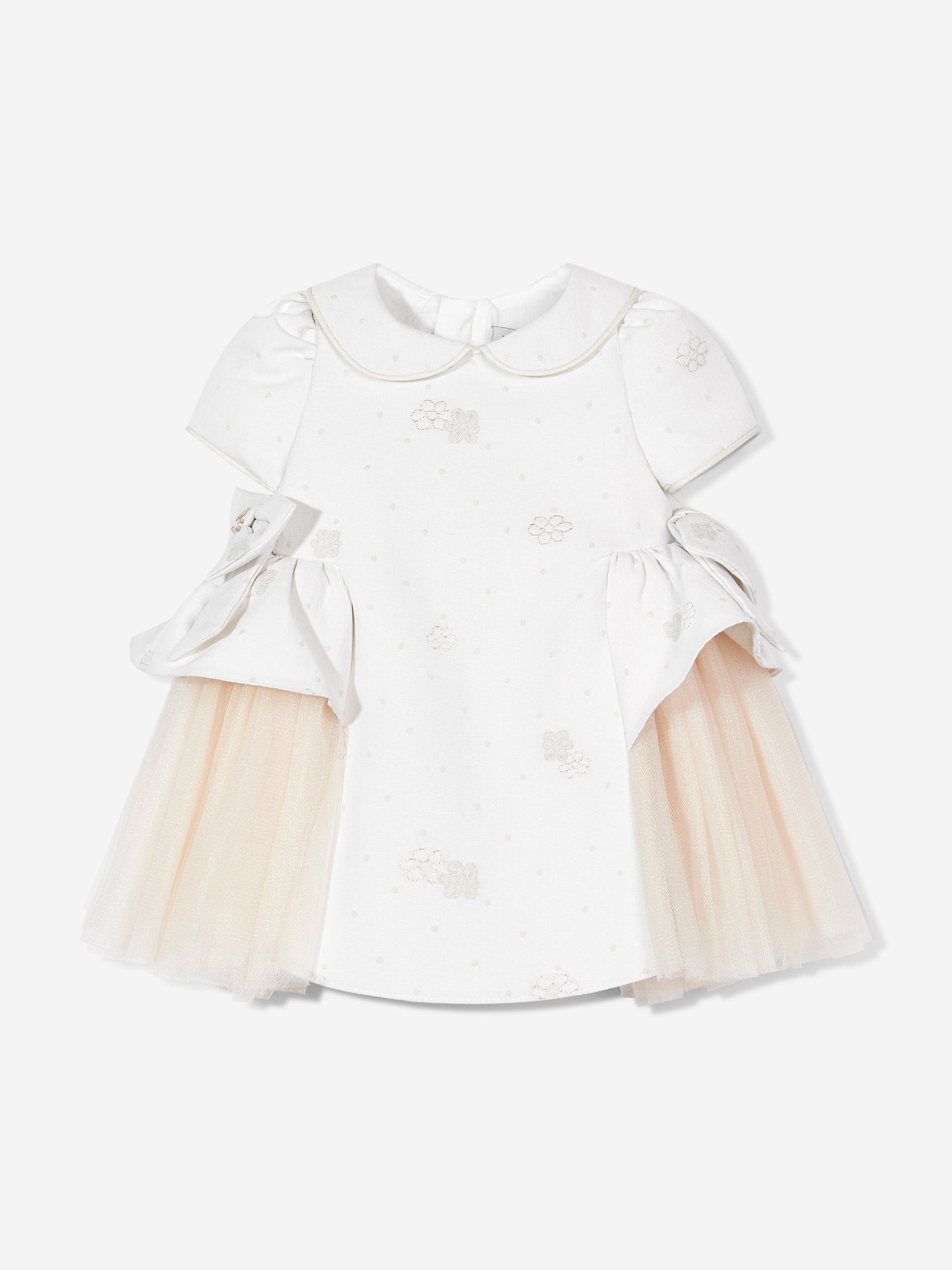 DRESS & Fleur Baby Girls Occasion Dress with Headband in Ivory