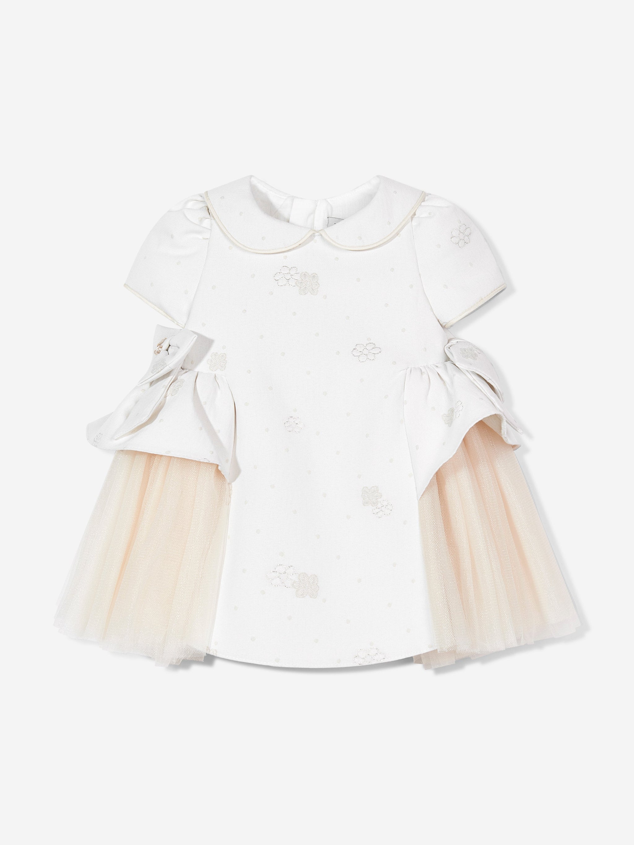 DRESS & Fleur Baby Girls Occasion Dress with Headband in Ivory