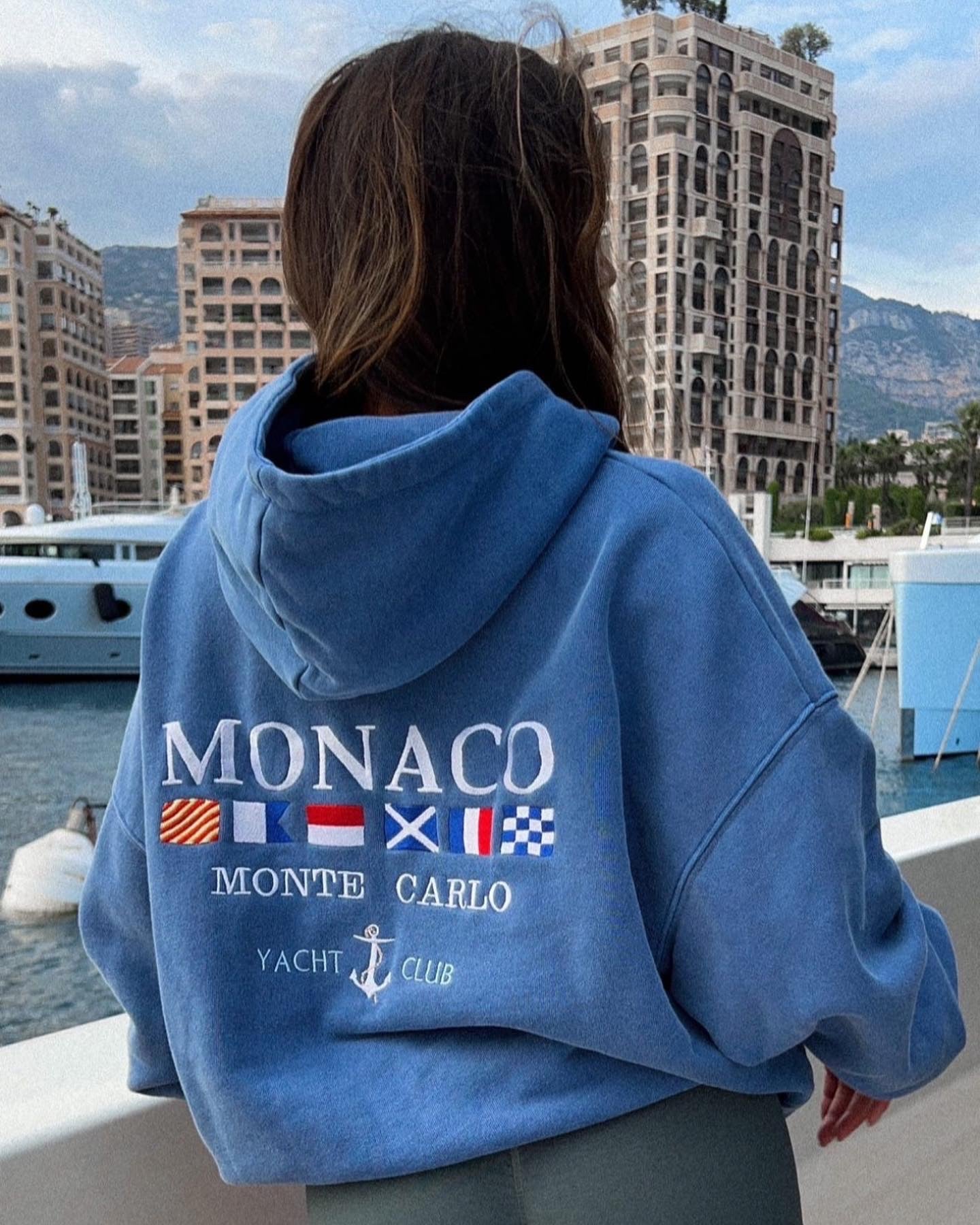 Monaco Heavyweight Hoodie Blue