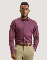 Easy Iron Plum Dress Shirt