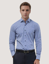 Navy Mini Check Shirt